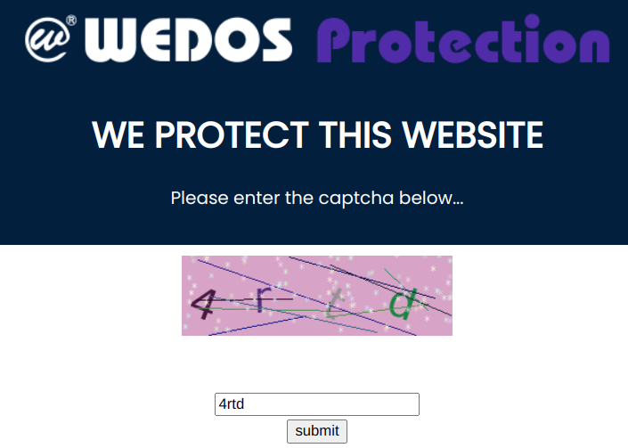 WEDOS Global Protection Vzorová CAPTCHA na URL s wp-login